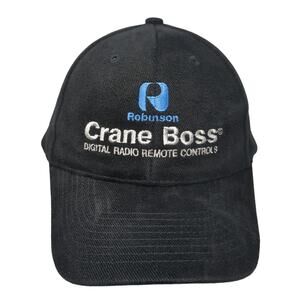 Robinson Crane Boss Slideback Baseball Cap Black One Size Embroidered Nissun Cap